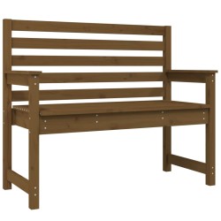 vidaXL Banco de jardín madera maciza pino marrón miel 109x48x91,5 cm