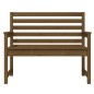 vidaXL Banco de jardín madera maciza pino marrón miel 109x48x91,5 cm vidaXL Banco de jardín madera maciza pino marrón miel 109x48x91,5 cm