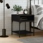 vidaXL Mesita de noche madera de ingeniería negro 40x41x50 cm vidaXL Mesita de noche madera de ingeniería negro 40x41x50 cm
