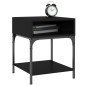 vidaXL Mesita de noche madera de ingeniería negro 40x41x50 cm vidaXL Mesita de noche madera de ingeniería negro 40x41x50 cm