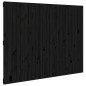 vidaXL Cabecero de cama pared madera maciza pino negro 146,5x3x110 cm vidaXL Cabecero de cama pared madera maciza pino negro 146,5x3x110 cm