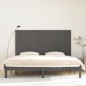 vidaXL Cabecero de cama de pared madera maciza pino gris 204x3x110 cm vidaXL Cabecero de cama de pared madera maciza pino gris 204x3x110 cm