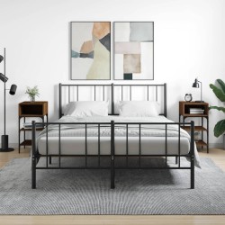 vidaXL Mesita noche 2 uds madera ingeniería marrón roble 35x34,5x70 cm