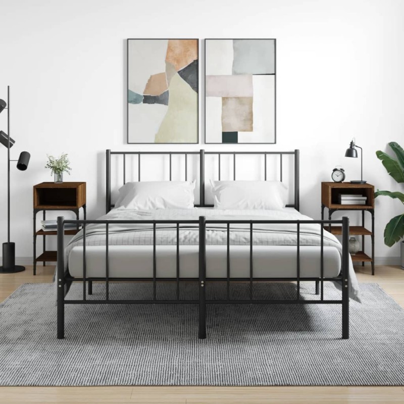 vidaXL Mesita noche 2 uds madera ingeniería marrón roble 35x34,5x70 cm vidaXL Mesita noche 2 uds madera ingeniería marrón roble 35x34,5x70 cm