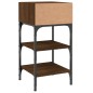vidaXL Mesita noche 2 uds madera ingeniería marrón roble 35x34,5x70 cm vidaXL Mesita noche 2 uds madera ingeniería marrón roble 35x34,5x70 cm