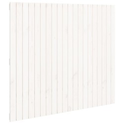 vidaXL Cabecero de cama pared madera maciza pino blanco 127,5x3x110 cm