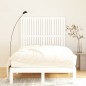 vidaXL Cabecero de cama pared madera maciza pino blanco 127,5x3x110 cm vidaXL Cabecero de cama pared madera maciza pino blanco 127,5x3x110 cm