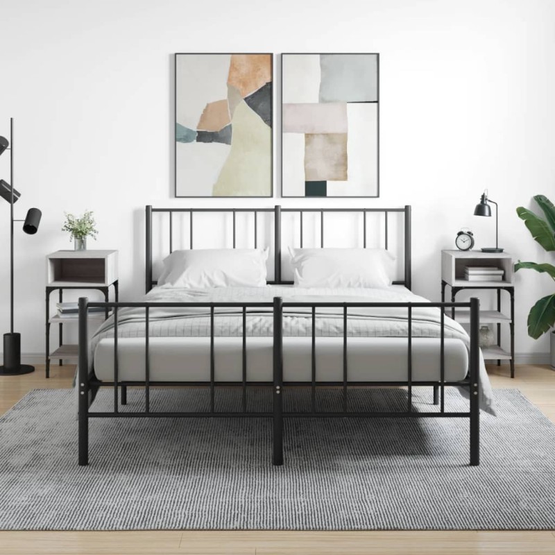 vidaXL Mesitas noche 2 uds madera ingeniería gris Sonoma 35x34,5x70 cm vidaXL Mesitas noche 2 uds madera ingeniería gris Sonoma 35x34,5x70 cm