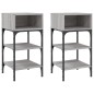 vidaXL Mesitas noche 2 uds madera ingeniería gris Sonoma 35x34,5x70 cm vidaXL Mesitas noche 2 uds madera ingeniería gris Sonoma 35x34,5x70 cm
