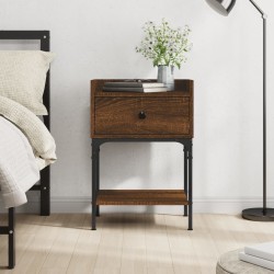 vidaXL Mesita de noche madera de ingeniería marrón roble 40,5x31x60 cm