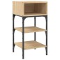 vidaXL Mesita noche 2 uds madera ingeniería roble Sonoma 35x34,5x70 cm