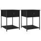 vidaXL Mesitas de noche 2 uds madera de ingeniería negro 44x45x58 cm vidaXL Mesitas de noche 2 uds madera de ingeniería negro 44x45x58 cm
