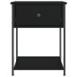 vidaXL Mesitas de noche 2 uds madera de ingeniería negro 44x45x58 cm vidaXL Mesitas de noche 2 uds madera de ingeniería negro 44x45x58 cm