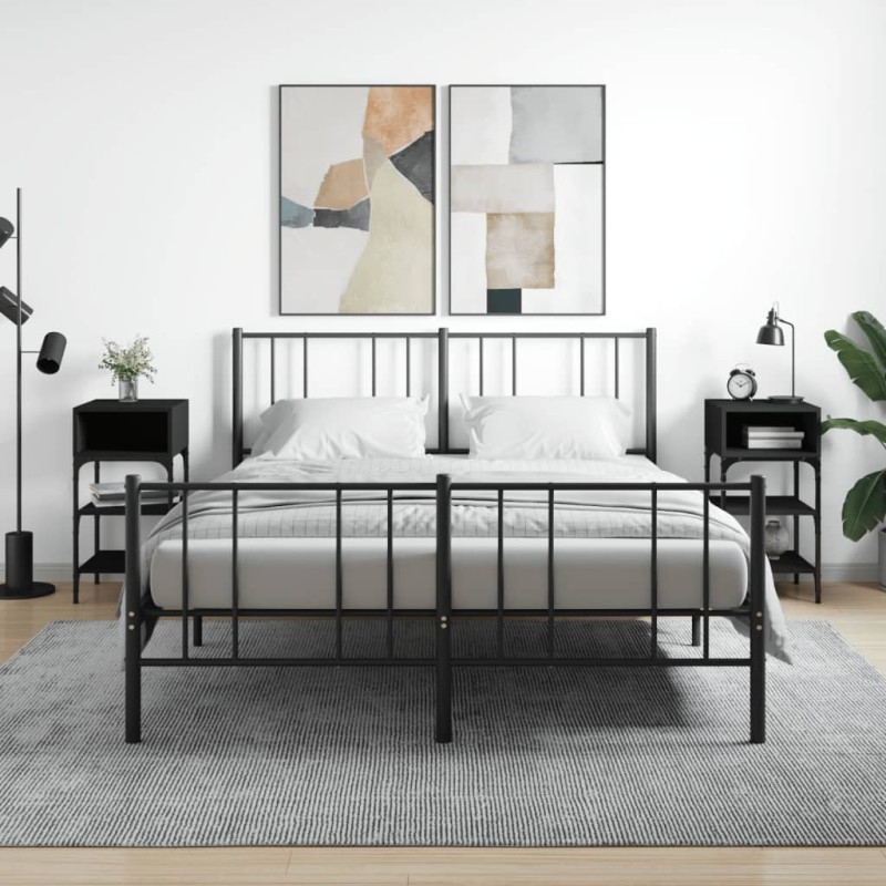 vidaXL Mesitas de noche 2 uds madera de ingeniería negro 35x34,5x70 cm vidaXL Mesitas de noche 2 uds madera de ingeniería negro 35x34,5x70 cm