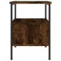 vidaXL Mesita de noche madera de ingeniería roble ahumado 34x36x50 cm vidaXL Mesita de noche madera de ingeniería roble ahumado 34x36x50 cm