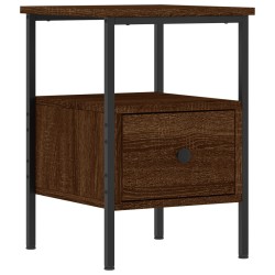 vidaXL Mesita de noche madera de ingeniería marrón roble 34x36x50 cm