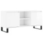 vidaXL Mueble de TV madera de ingeniería blanco brillo 104x35x50 cm