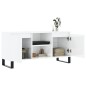 vidaXL Mueble de TV madera de ingeniería blanco brillo 104x35x50 cm
