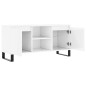 vidaXL Mueble de TV madera de ingeniería blanco brillo 104x35x50 cm