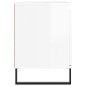 vidaXL Mueble de TV madera de ingeniería blanco brillo 104x35x50 cm
