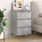 vidaXL Mesita de noche madera de ingeniería gris hormigón 40x35x69 cm vidaXL Mesita de noche madera de ingeniería gris hormigón 40x35x69 cm