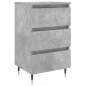 vidaXL Mesita de noche madera de ingeniería gris hormigón 40x35x69 cm vidaXL Mesita de noche madera de ingeniería gris hormigón 40x35x69 cm