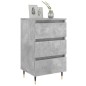 vidaXL Mesita de noche madera de ingeniería gris hormigón 40x35x69 cm vidaXL Mesita de noche madera de ingeniería gris hormigón 40x35x69 cm