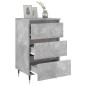 vidaXL Mesita de noche madera de ingeniería gris hormigón 40x35x69 cm vidaXL Mesita de noche madera de ingeniería gris hormigón 40x35x69 cm