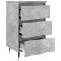vidaXL Mesita de noche madera de ingeniería gris hormigón 40x35x69 cm vidaXL Mesita de noche madera de ingeniería gris hormigón 40x35x69 cm