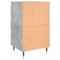 vidaXL Mesita de noche madera de ingeniería gris hormigón 40x35x69 cm vidaXL Mesita de noche madera de ingeniería gris hormigón 40x35x69 cm