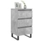 vidaXL Mesitas noche 2 uds madera ingeniería gris hormigón 40x35x69 cm vidaXL Mesitas noche 2 uds madera ingeniería gris hormigón 40x35x69 cm