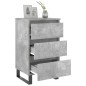 vidaXL Mesitas noche 2 uds madera ingeniería gris hormigón 40x35x69 cm vidaXL Mesitas noche 2 uds madera ingeniería gris hormigón 40x35x69 cm