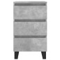 vidaXL Mesitas noche 2 uds madera ingeniería gris hormigón 40x35x69 cm vidaXL Mesitas noche 2 uds madera ingeniería gris hormigón 40x35x69 cm