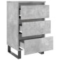 vidaXL Mesitas noche 2 uds madera ingeniería gris hormigón 40x35x69 cm vidaXL Mesitas noche 2 uds madera ingeniería gris hormigón 40x35x69 cm