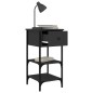 vidaXL Mesitas de noche 2 uds madera de ingeniería negro 34x36x70 cm vidaXL Mesitas de noche 2 uds madera de ingeniería negro 34x36x70 cm