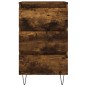vidaXL Mesitas noche 2 uds madera ingeniería roble ahumado 40x35x69 cm vidaXL Mesitas noche 2 uds madera ingeniería roble ahumado 40x35x69 cm