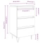 vidaXL Mesitas noche 2 uds madera ingeniería roble ahumado 40x35x69 cm vidaXL Mesitas noche 2 uds madera ingeniería roble ahumado 40x35x69 cm