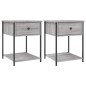 vidaXL Mesita de noche 2 uds madera ingeniería gris Sonoma 44x45x58 cm vidaXL Mesita de noche 2 uds madera ingeniería gris Sonoma 44x45x58 cm