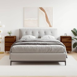 vidaXL Mesitas noche 2 uds madera ingeniería marrón roble 40x35x69 cm