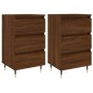 vidaXL Mesitas noche 2 uds madera ingeniería marrón roble 40x35x69 cm vidaXL Mesitas noche 2 uds madera ingeniería marrón roble 40x35x69 cm