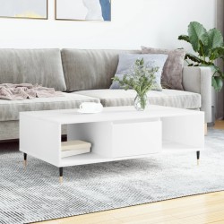 vidaXL Mesa de centro madera de ingeniería blanco 104x60x35 cm