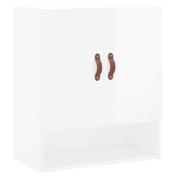 vidaXL Armario de pared madera de ingeniería blanco brillo 60x31x70 cm