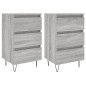 vidaXL Mesita de noche 2 uds madera ingeniería gris Sonoma 40x35x69 cm vidaXL Mesita de noche 2 uds madera ingeniería gris Sonoma 40x35x69 cm