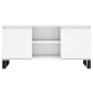 vidaXL Mueble de TV madera de ingeniería blanco 104x35x50 cm