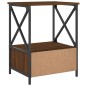 vidaXL Mesita de noche madera de ingeniería marrón roble 50x41x65 cm vidaXL Mesita de noche madera de ingeniería marrón roble 50x41x65 cm