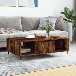 vidaXL Mesa de centro madera de ingeniería roble ahumado 104x60x35 cm