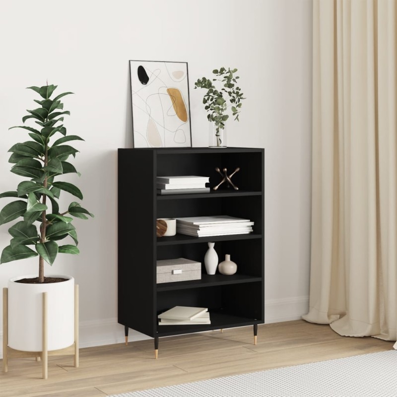 vidaXL Aparador alto madera de ingeniería negro 57x35x90 cm vidaXL Aparador alto madera de ingeniería negro 57x35x90 cm