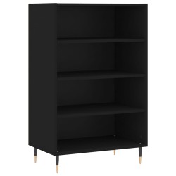 vidaXL Aparador alto madera de ingeniería negro 57x35x90 cm