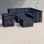 vidaXL Muebles palets de jardín 8 pzas madera maciza pino gris oscuro vidaXL Muebles palets de jardín 8 pzas madera maciza pino gris oscuro