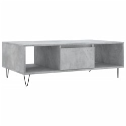 vidaXL Mesa de centro madera de ingeniería gris hormigón 104x60x35 cm